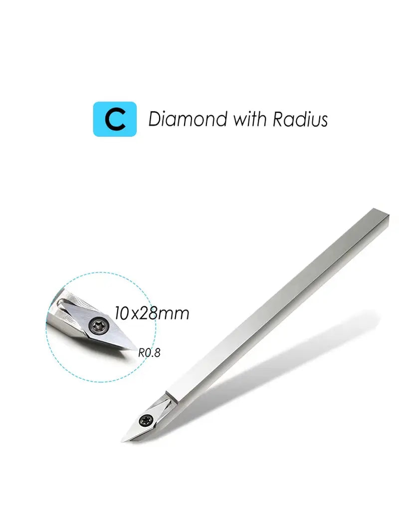 Carbide Insert Cutter Woodturning Tool Swan Neck Wood Turning Chisel Blade & Aluminum Handle for Woodworking Lathe Machine