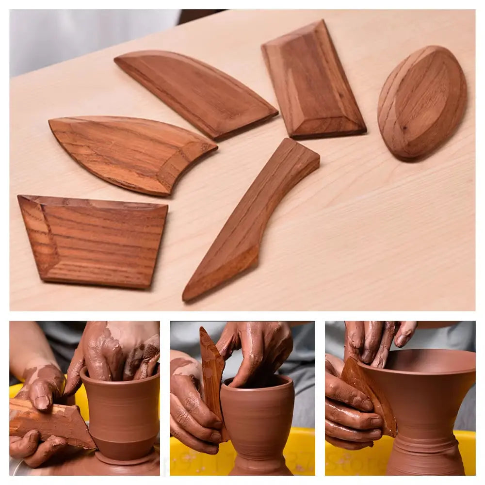 Pottery Art Toon Wood Scraper Cutter Multi-Spec DIY Sculpture Ceramic Clay Auxiliary Clay Trimming Sculpture Shaping Tools