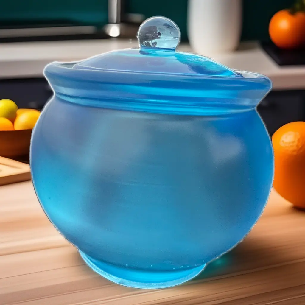 Utsøkt håndlaget dekorativ epoxy krukke med lokk Epoxy-Crafts