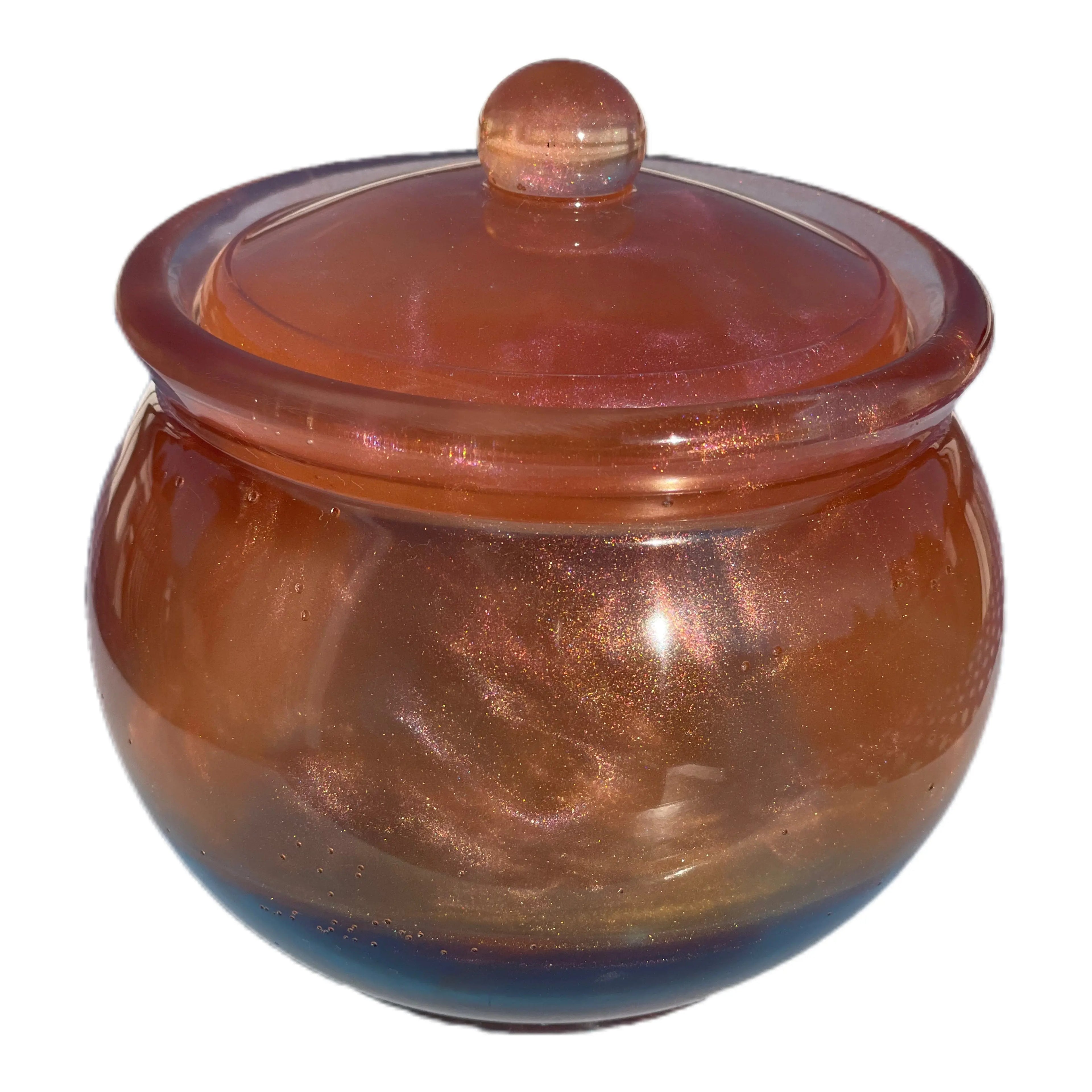 Elegant Handmade Epoxy Jar with Lid Epoxy-Crafts
