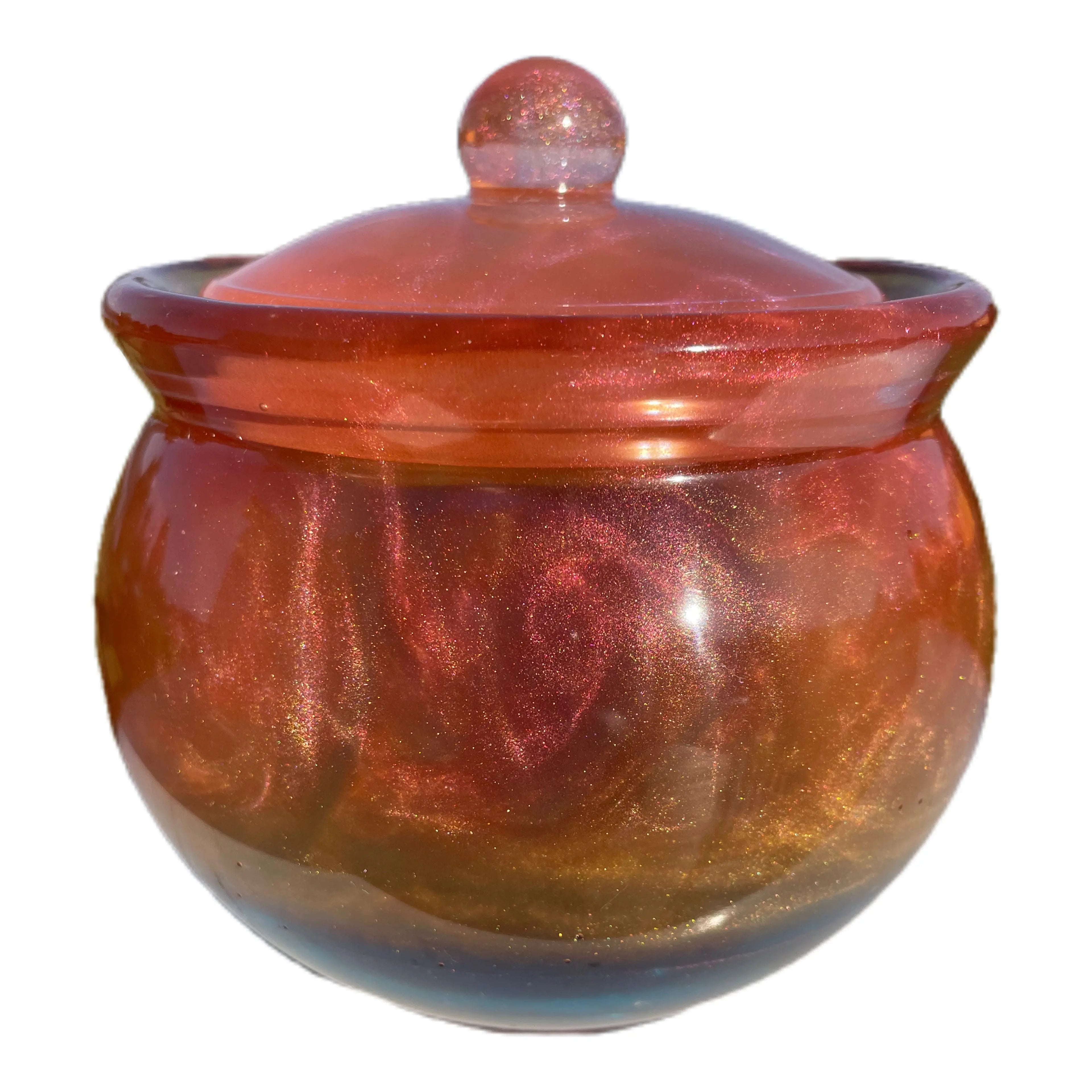 Elegant Handmade Epoxy Jar with Lid Epoxy-Crafts