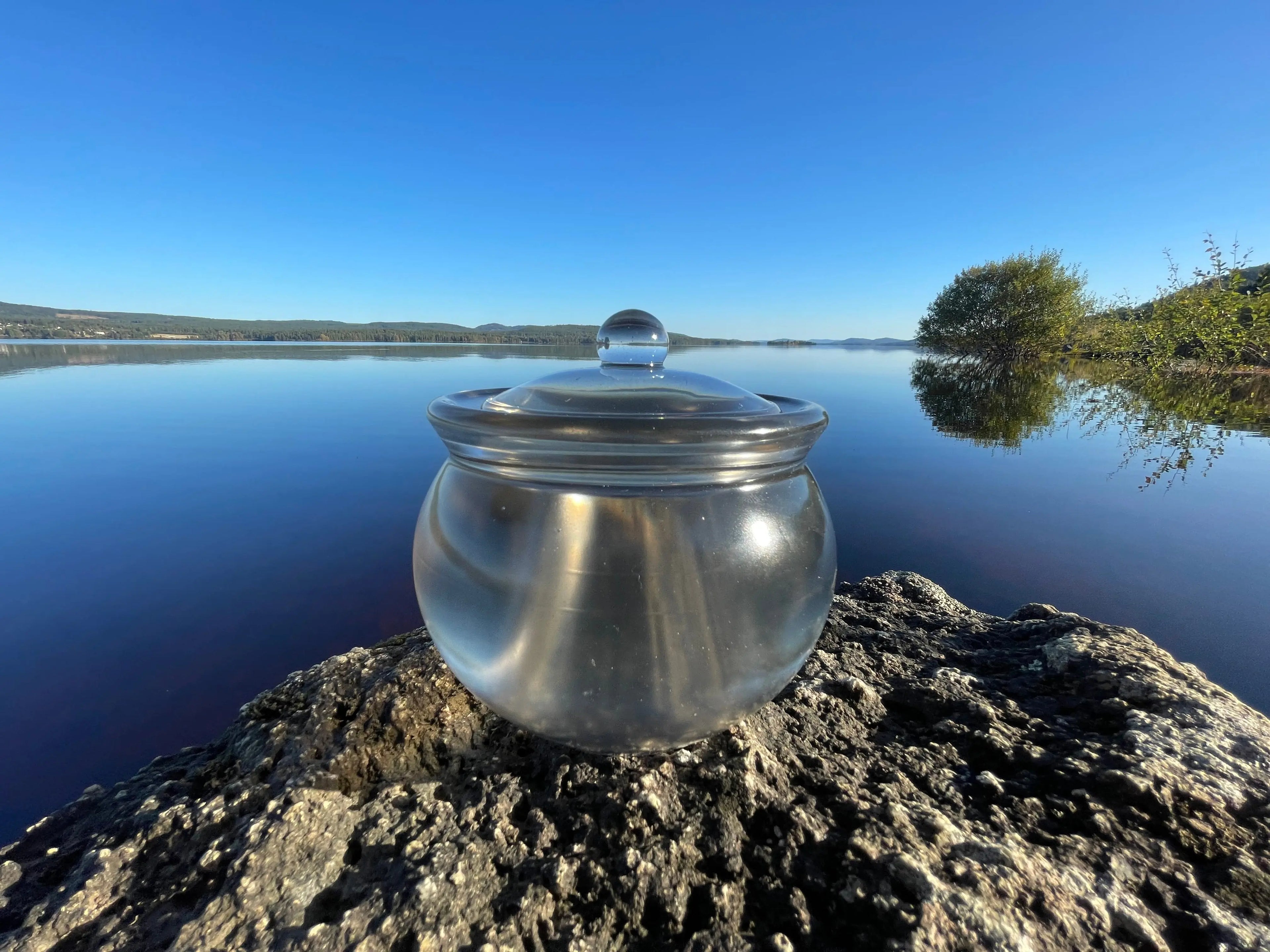 Elegant oppbevaring | Utsøkt håndlaget Epoxy Krukke med lokk Epoxy-Crafts