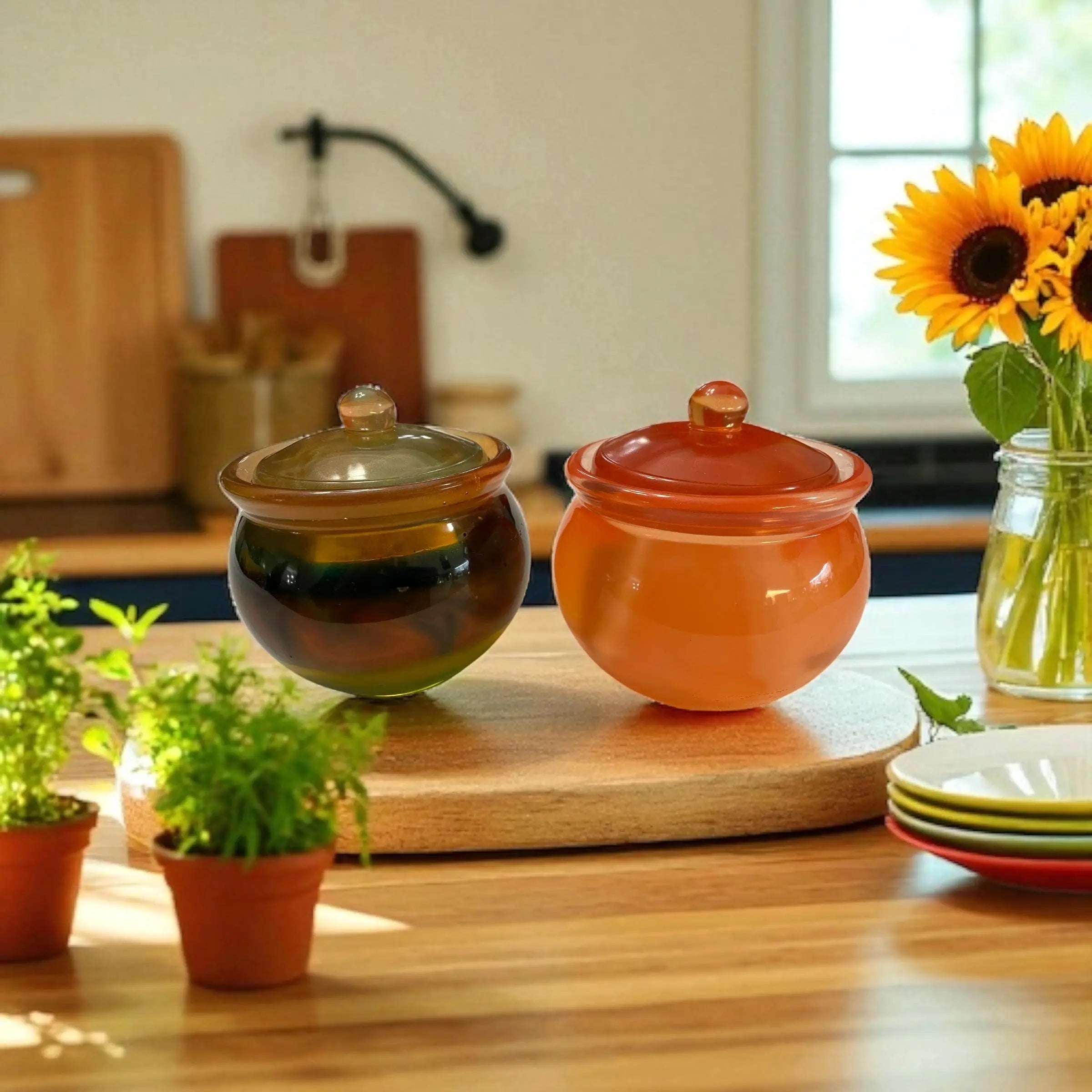 Håndlaget oppbevaringskrukke med lokk | Elegant, holdbar og håndverksmessig Epoxy-Crafts