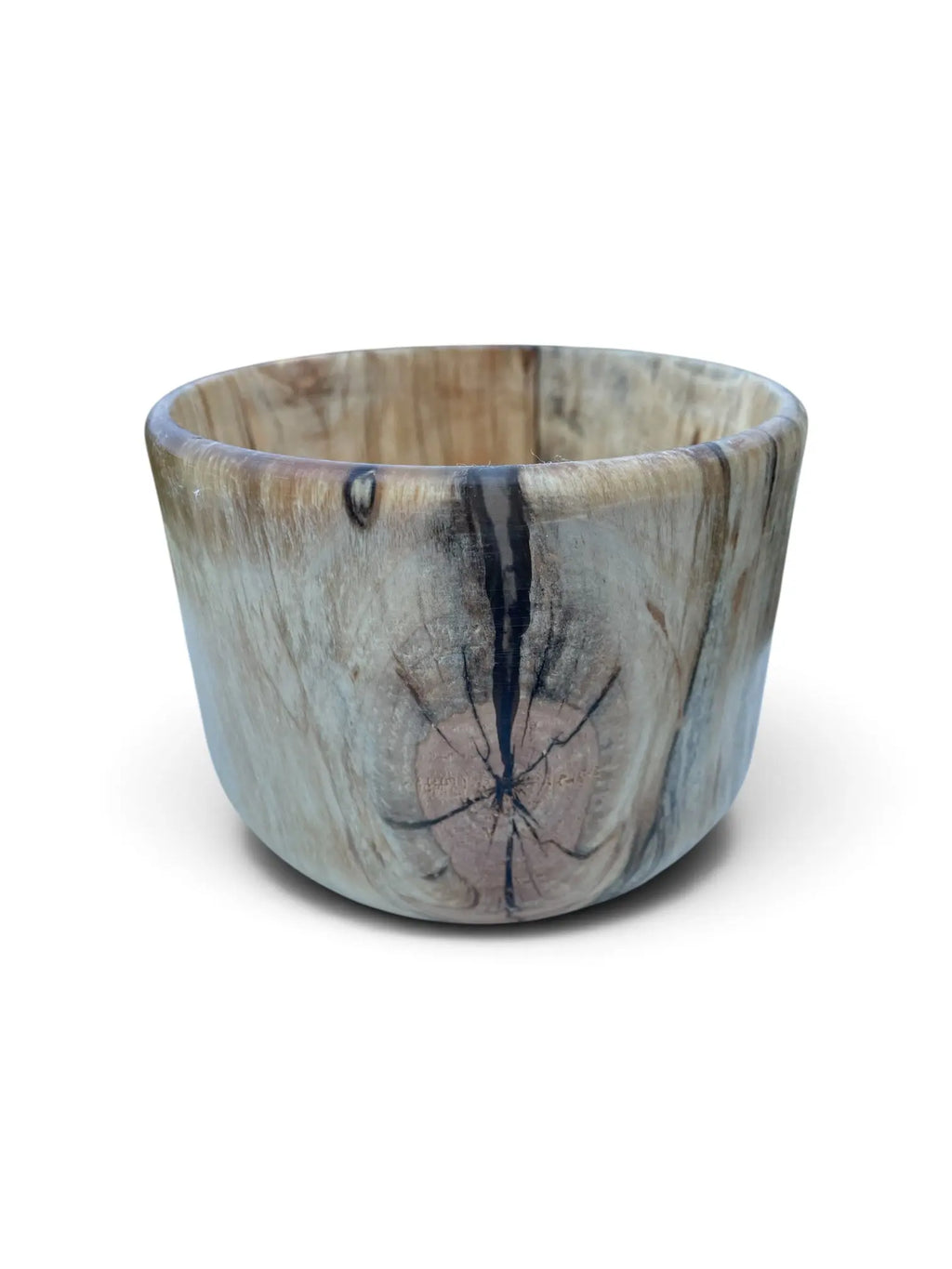 Håndreid krukke i surnet bjørk og sort epoxy – Ø12 cm Epoxy-Crafts