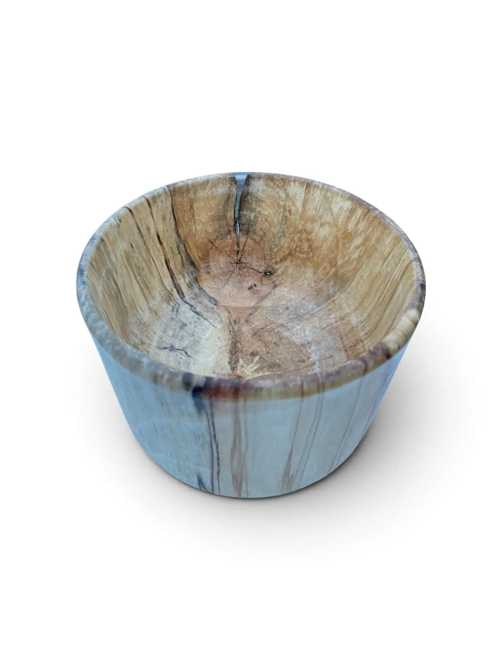 Håndreid krukke i surnet bjørk og sort epoxy – Ø12 cm Epoxy-Crafts